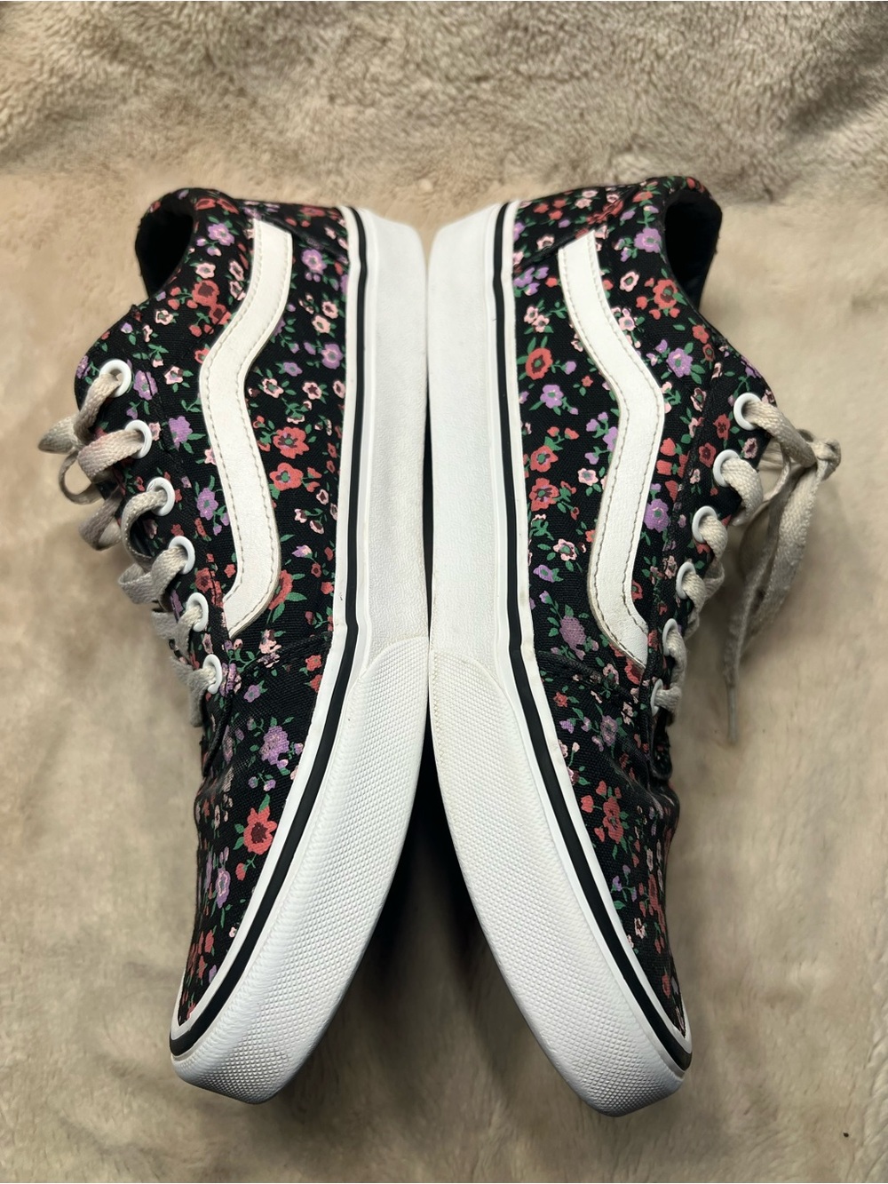 Vans floral women’s size 10 - Picture 2 of 6